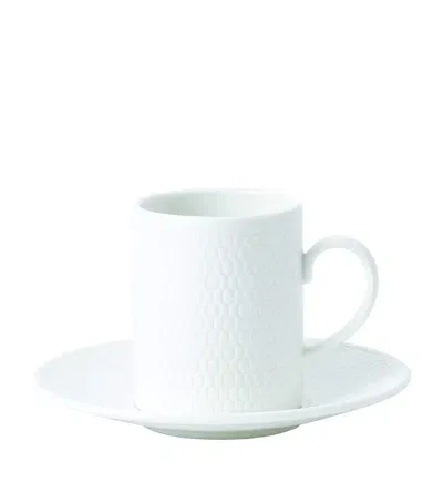 Wedgwood Gio Espresso Cup And Saucer In White