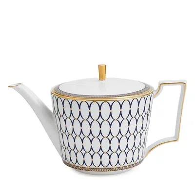 Wedgwood Renaissance Gold Teapot In Blue/gold