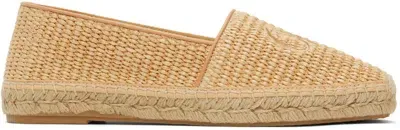 Weekend Max Mara Woven Monogram Sella Espadrilles In Beige