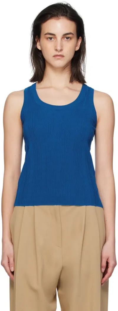 Weekend Max Mara Blue Ceylon Tank Top In 16 Cornflower