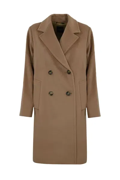 Weekend Max Mara Cappotto Zum In Drap Di Lana Cammello