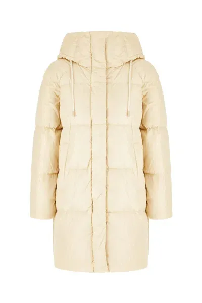 Weekend Max Mara Sand Nylon Down Jacket In Cacha