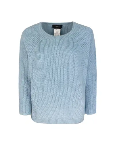 Weekend Max Mara Crewneck Long-sleeved Jumper In Blue