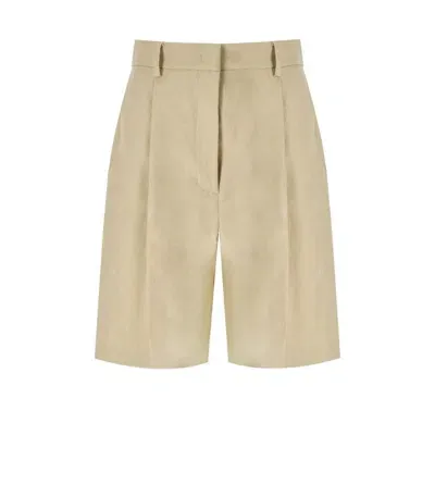 Weekend Max Mara Ecuba Beige Bermuda Shorts