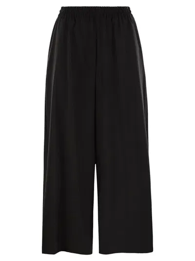 Weekend Max Mara Elmo Soft Wool Strestch Pants In Black