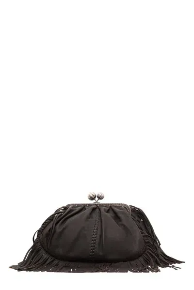 Weekend Max Mara Fringed Edge Pasticcino Bag In Brown