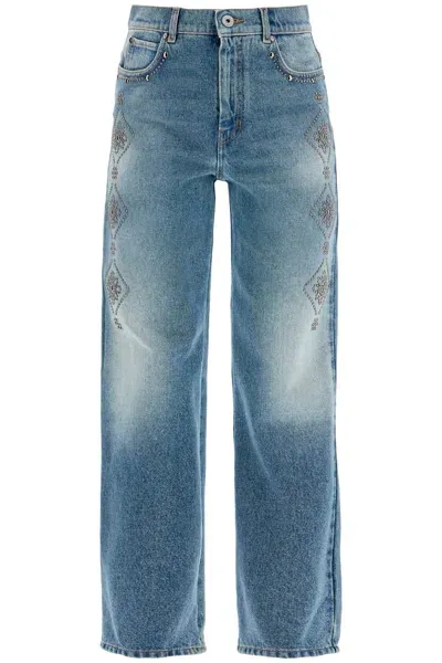 Weekend Max Mara 'gatti' Jeans With Embroidered In Light Blue