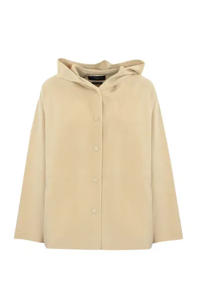 Weekend Max Mara Gennaio Short Coat In Wool In White