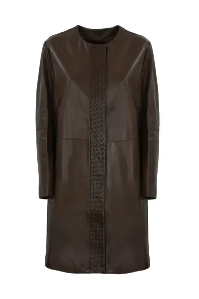 Weekend Max Mara Geyser Nappa Duster Coat In Cuoio