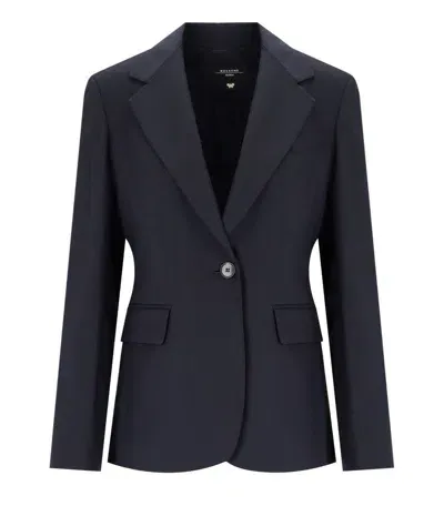 Weekend Max Mara Lamine Navy Blue Blazer