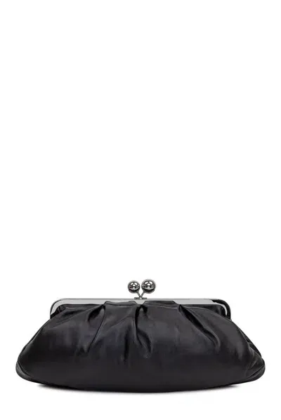 Weekend Max Mara Large Pasticcino Bag In Black