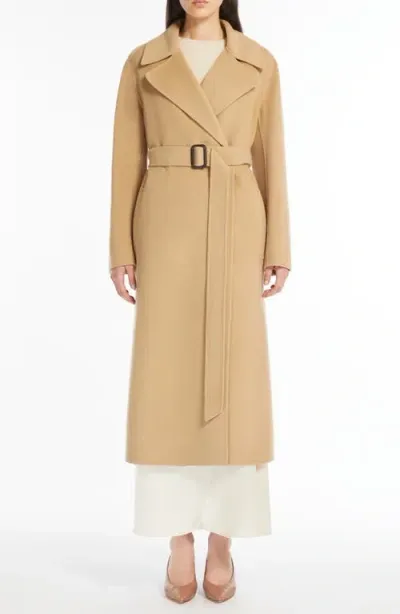 Weekend Max Mara Manu Belted Virgin Wool Coat In 065