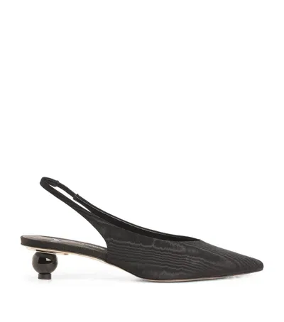 Weekend Max Mara Moiré Nadir Slingback Pumps 35 In Black