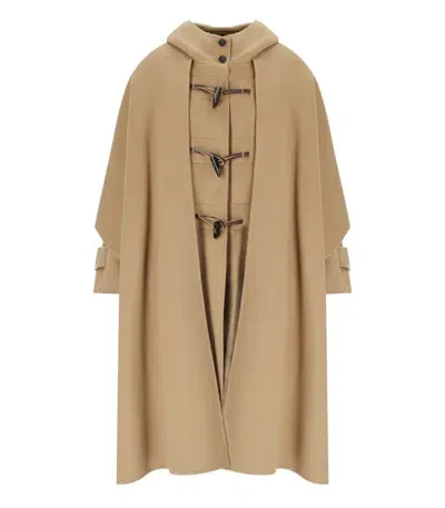 Weekend Max Mara Nico Camel Hooded Coat In Beige