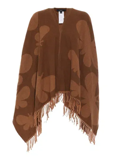 Weekend Max Mara Poncho In Brown