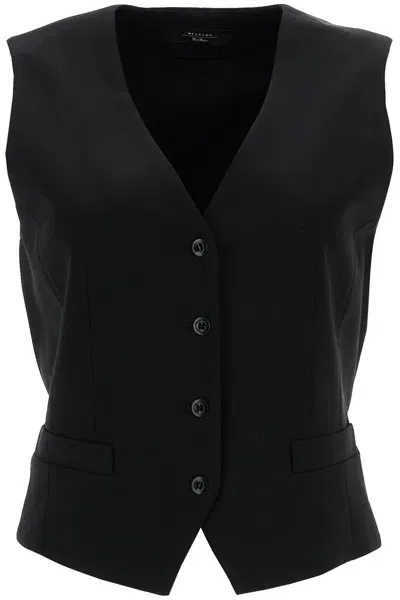 Weekend Max Mara Short Jersey Vest For Men In Black