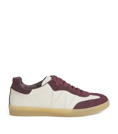 Weekend Max Mara Suede-leather Sneakers In Red