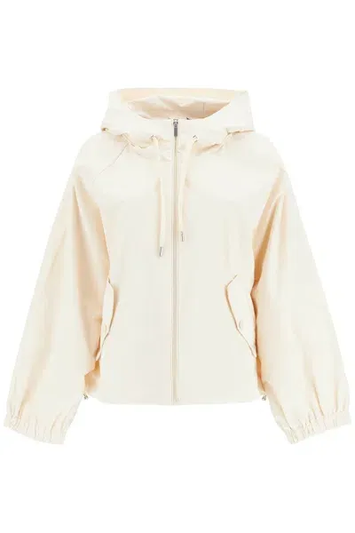 Weekend Max Mara Technical Fabric Windbreaker Jacket In Neutro