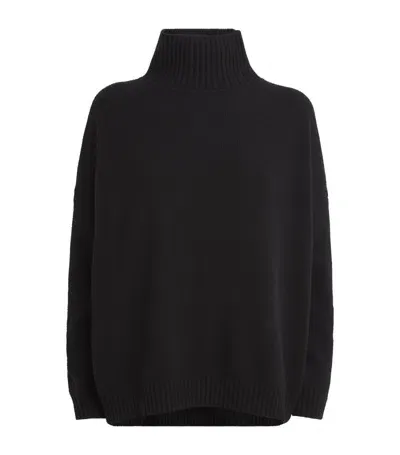 Weekend Max Mara Virgin Wool High-neck Sweater In Black