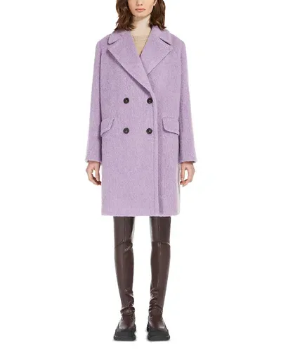 Weekend Max Mara Weekend Maxi Mara Hello Double Breasted Midi Coat In Lilac