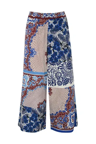 Weekend Max Mara West Bandana Print Cotton Trousers In Printed