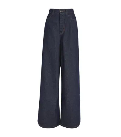 Weekend Max Mara Wide-leg Jeans In Blue