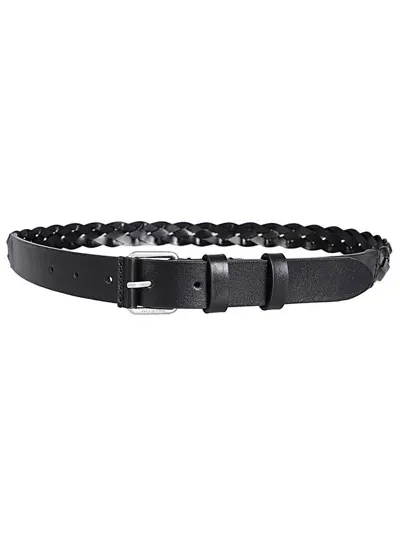 Weekend Max Mara Woven Buckled Belt In Black