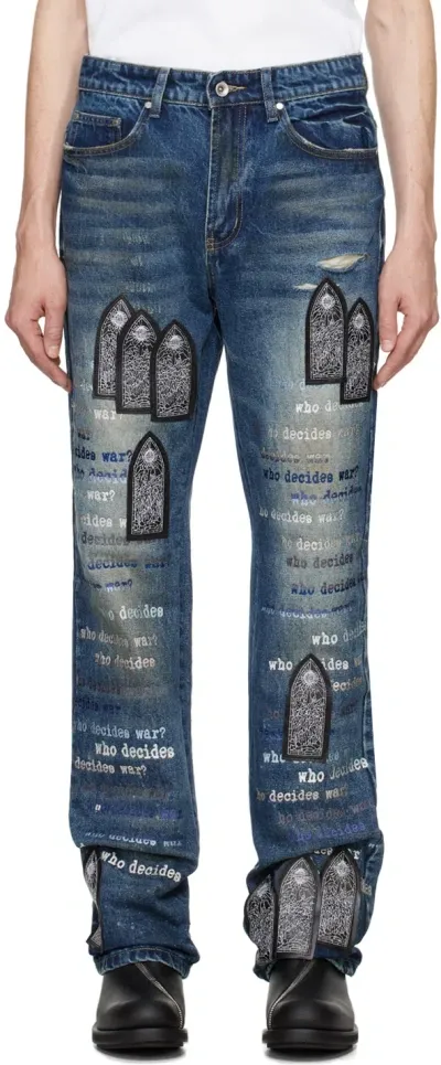 Who Decides War Blue Scripture Jeans In Sky