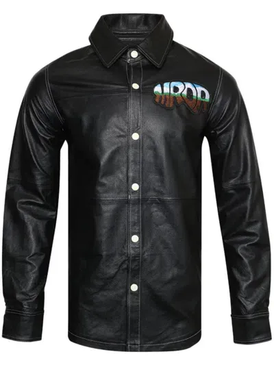 Who Decides War Mrdr Leather Shirt In Black