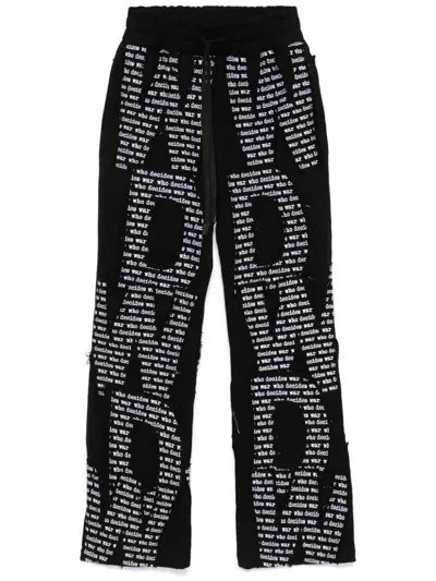 Who Decides War Overlay Track Pants In Black