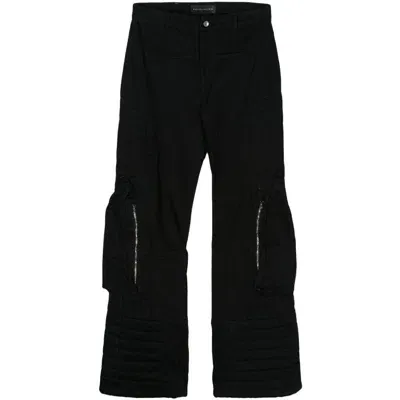 Who Decides War Black Raised Window Cargo Pants