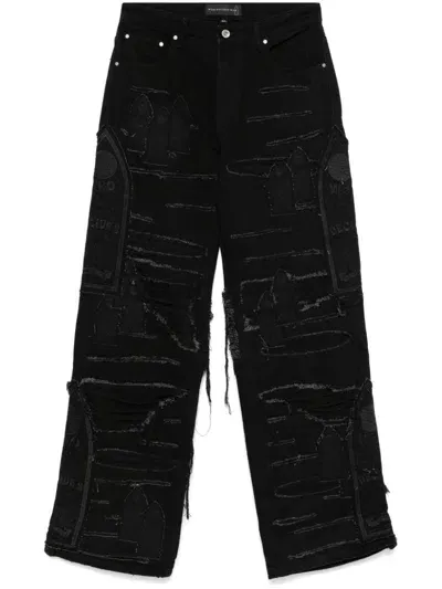 Who Decides War Patchwork-design Jeans In Black