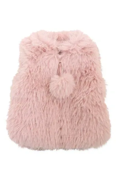 Widgeon Kids' Faux Fur Vest In Berry Rain