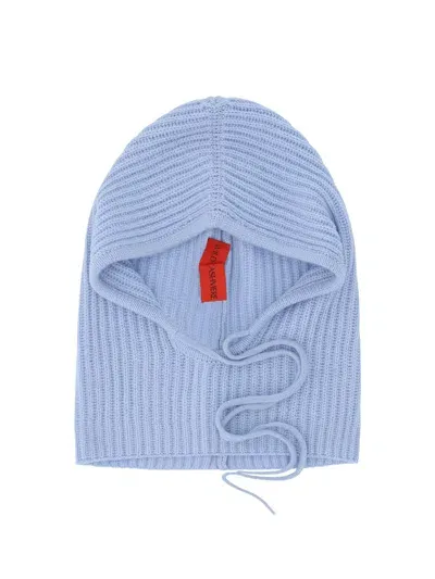 Wild Cashmere Balaclava Cap In Light Blue