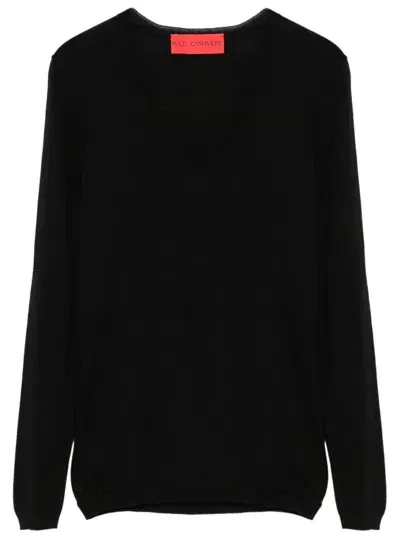 Wild Cashmere Brigitte Sweater In Black  