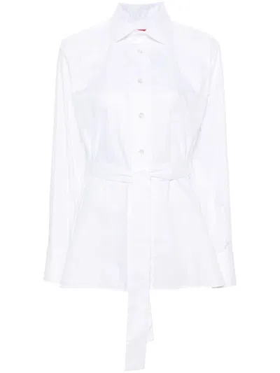 Wild Cashmere Janet Cotton Shirt In White