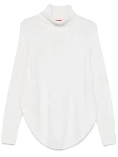 Wild Cashmere Rose Sweater In White