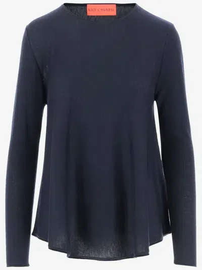 Wild Cashmere Silk And Cashmere Pullover In Blue