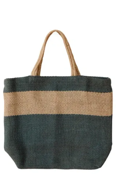 Will And Atlas Will & Atlas Hayes Market Shopper Jute Tote In Green/natural