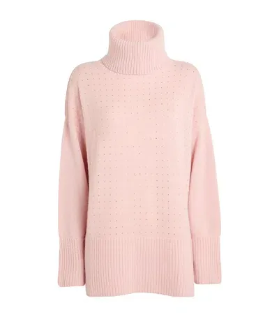 William Sharp Cashmere Swarovski Crystal-embellished Sweater In Pink