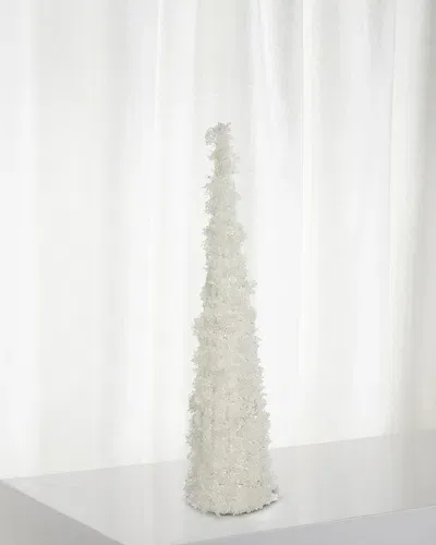 Winward Home 30" Ice Cone Tree Christmas Decoration In White