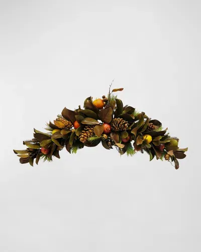 Winward Home 45" Magnolia Leaf And Fruit Garland In Multicolor