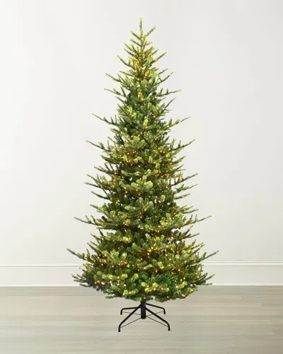 Winward Home Deluxe Village Mix Pine 12' Slim Pre-lit Christmas Tree In Green