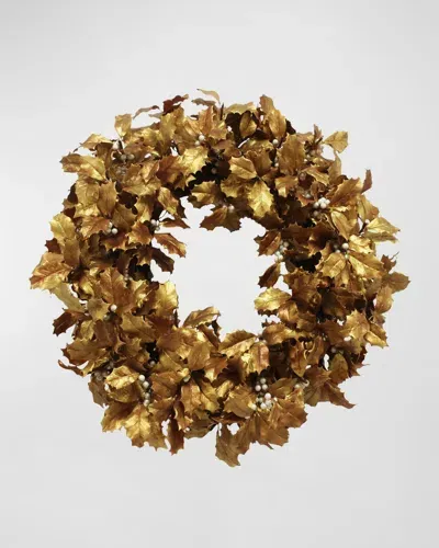 Winward Home Golden Holly Wreath