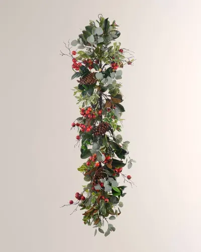 Winward Home Holiday Deluxe Garland 5' In Red/green