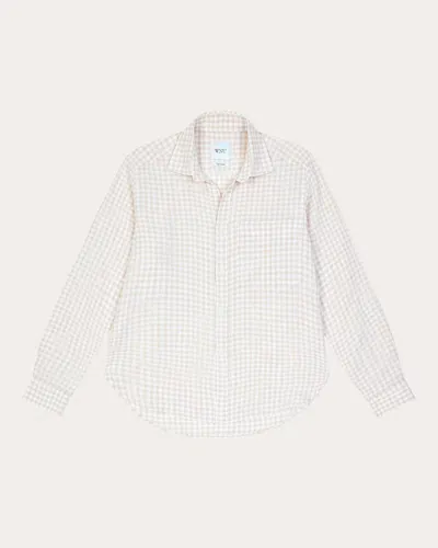 With Nothing Underneath Women's The Classic Linen Shirt In White