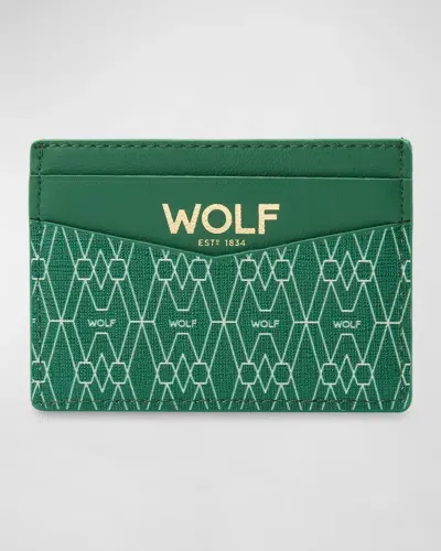 Wolf Men's Signature Cardholder In Green