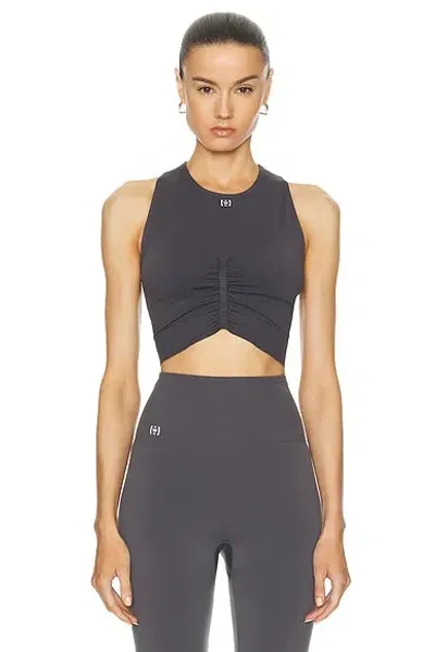 Wolford Body Shaping Stretch Tech Crop Top In Grey