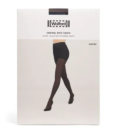 Wolford Control Dots Tights In 7005 Black