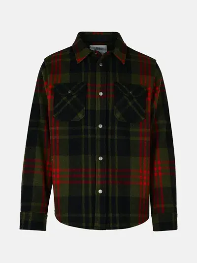 Woolrich 'alaskan' Green Wool Blend Shirt